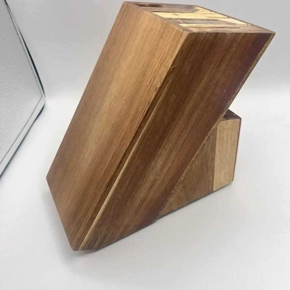 PIONEER WOMEN Wooden Wood Knife Block with 13 Slots